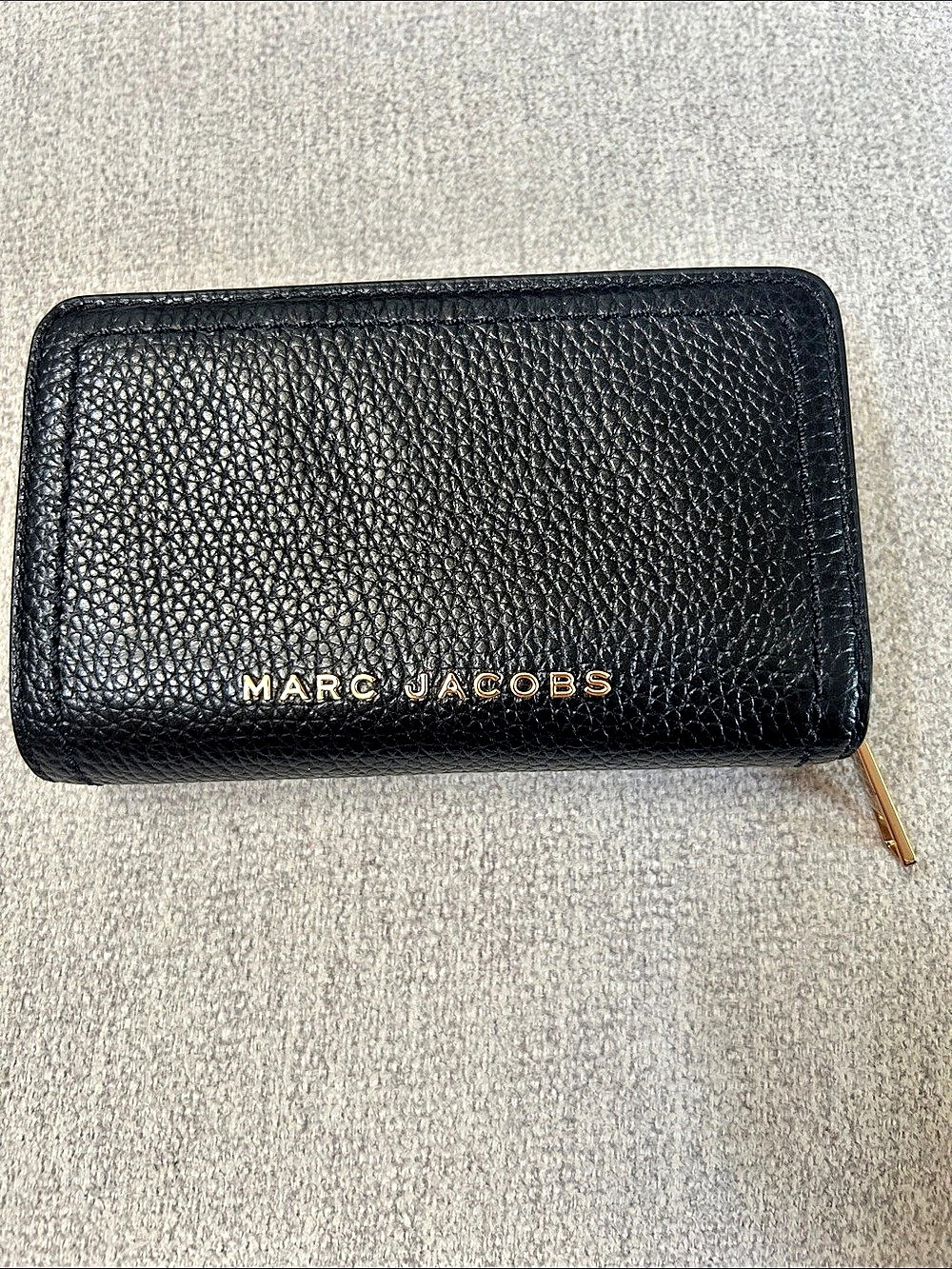 Marc Jacobs The Leather Mini Compact Wallet Black